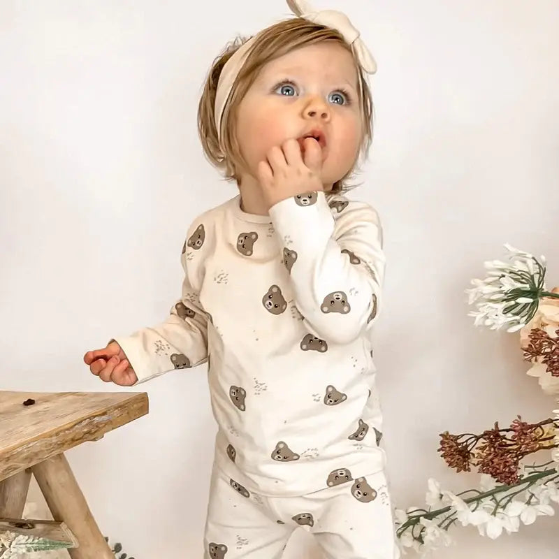 May Mays baby shirt Teddy beertjes beige