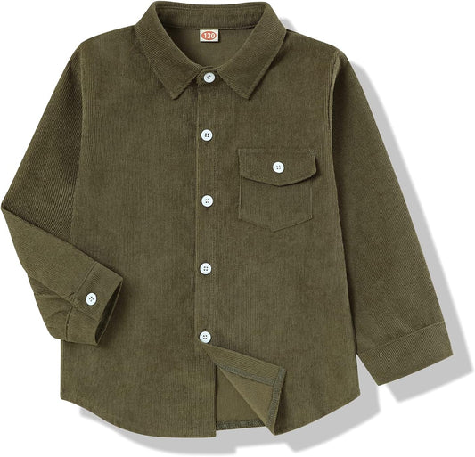 Toddler Boy Clothes Button down Shirt Long Sleeve Boy Fall Outfits