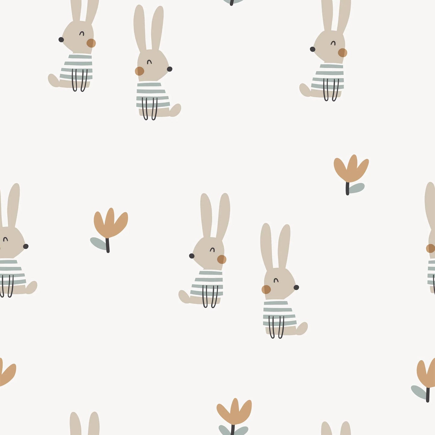 Bunny Ruffle & Button Flare Baby Dress+Bloomer (Organic)