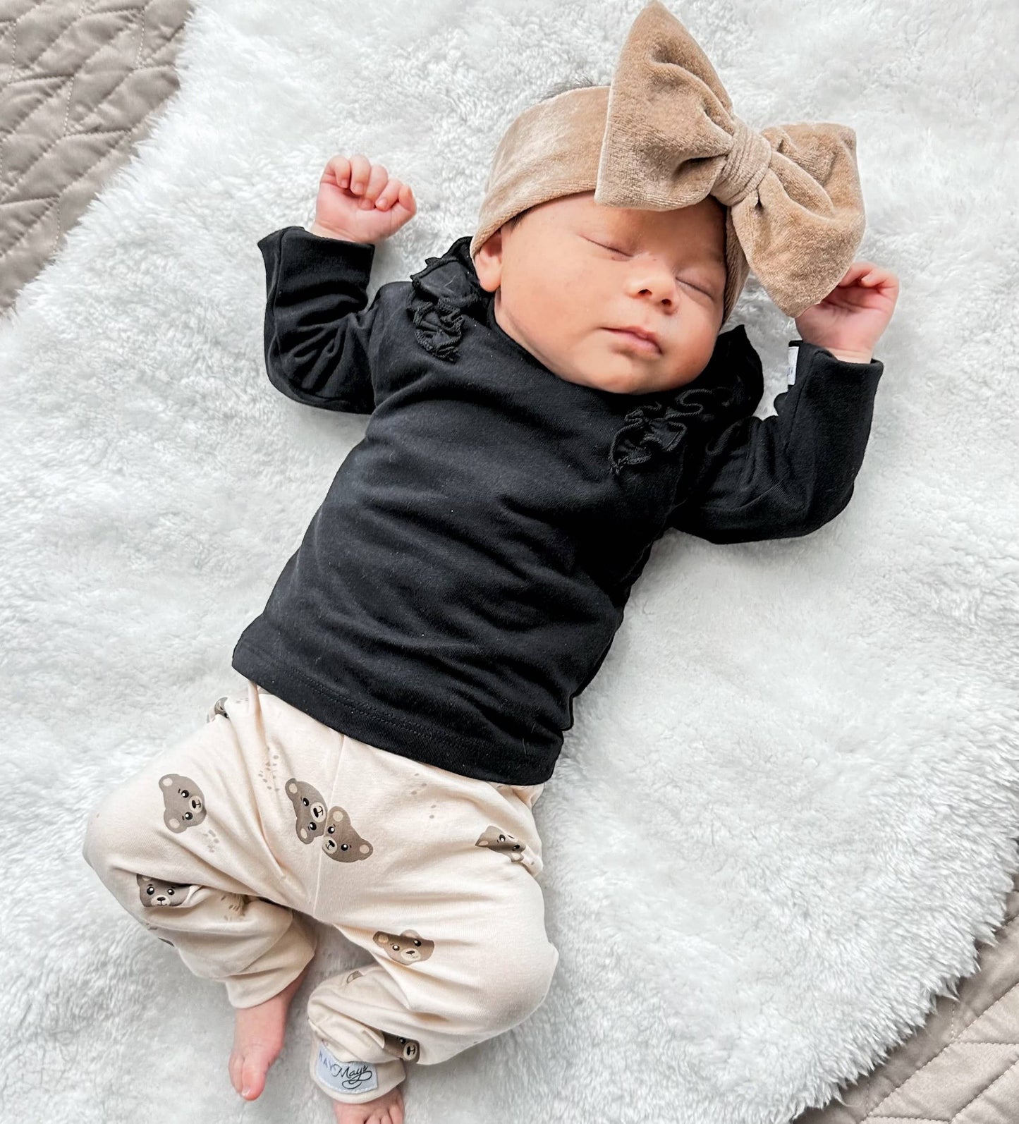 May Mays baby ruffle shirt Rosie zwart