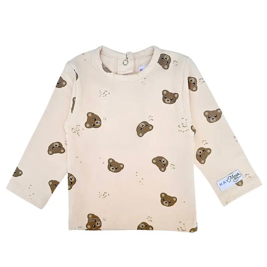 May Mays baby shirt Teddy beertjes beige