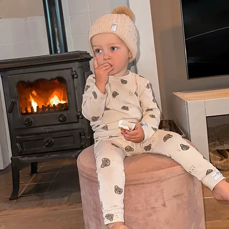 May Mays baby shirt Teddy beertjes beige