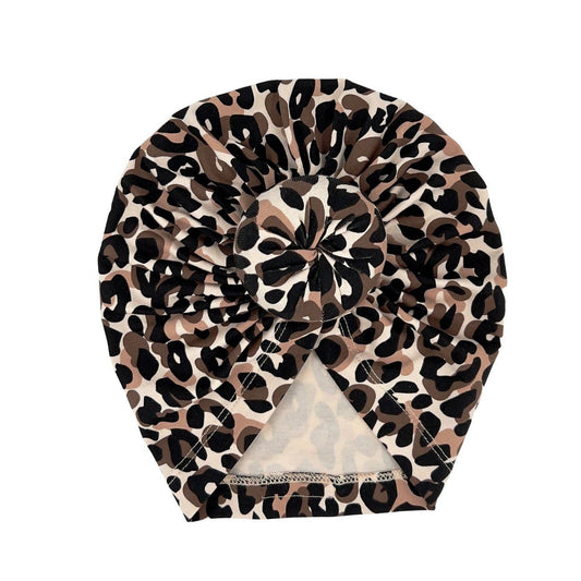 May Mays baby turban mutsje Lilly leopard