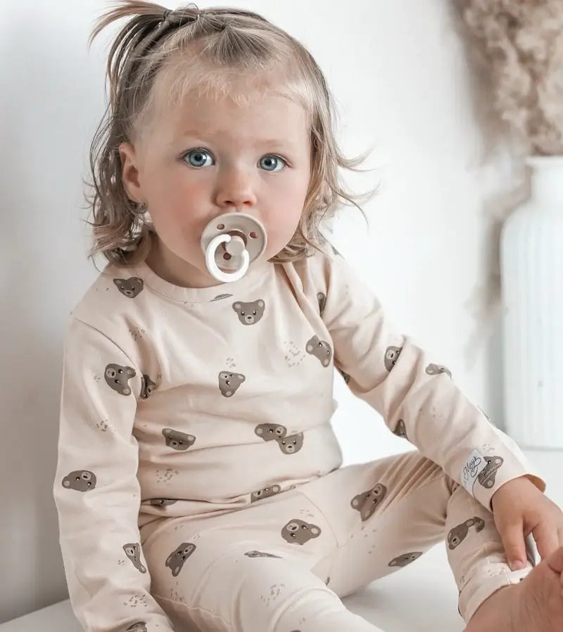 May Mays baby shirt Teddy beertjes beige