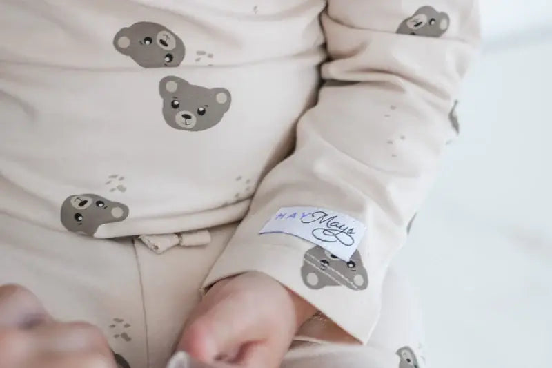 May Mays baby shirt Teddy beertjes beige