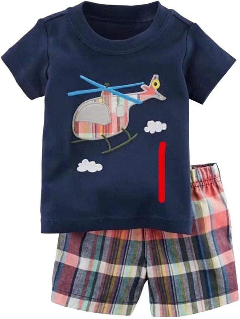 Toddler Boy'S Short Sleeve T-Shirt and Short Outfit Set 2-7T