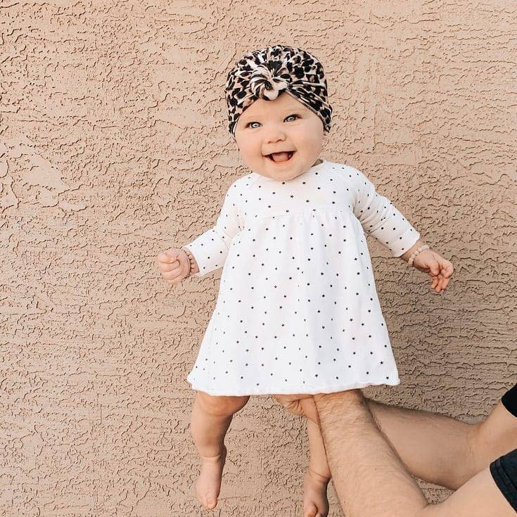 May Mays baby turban mutsje Lilly leopard