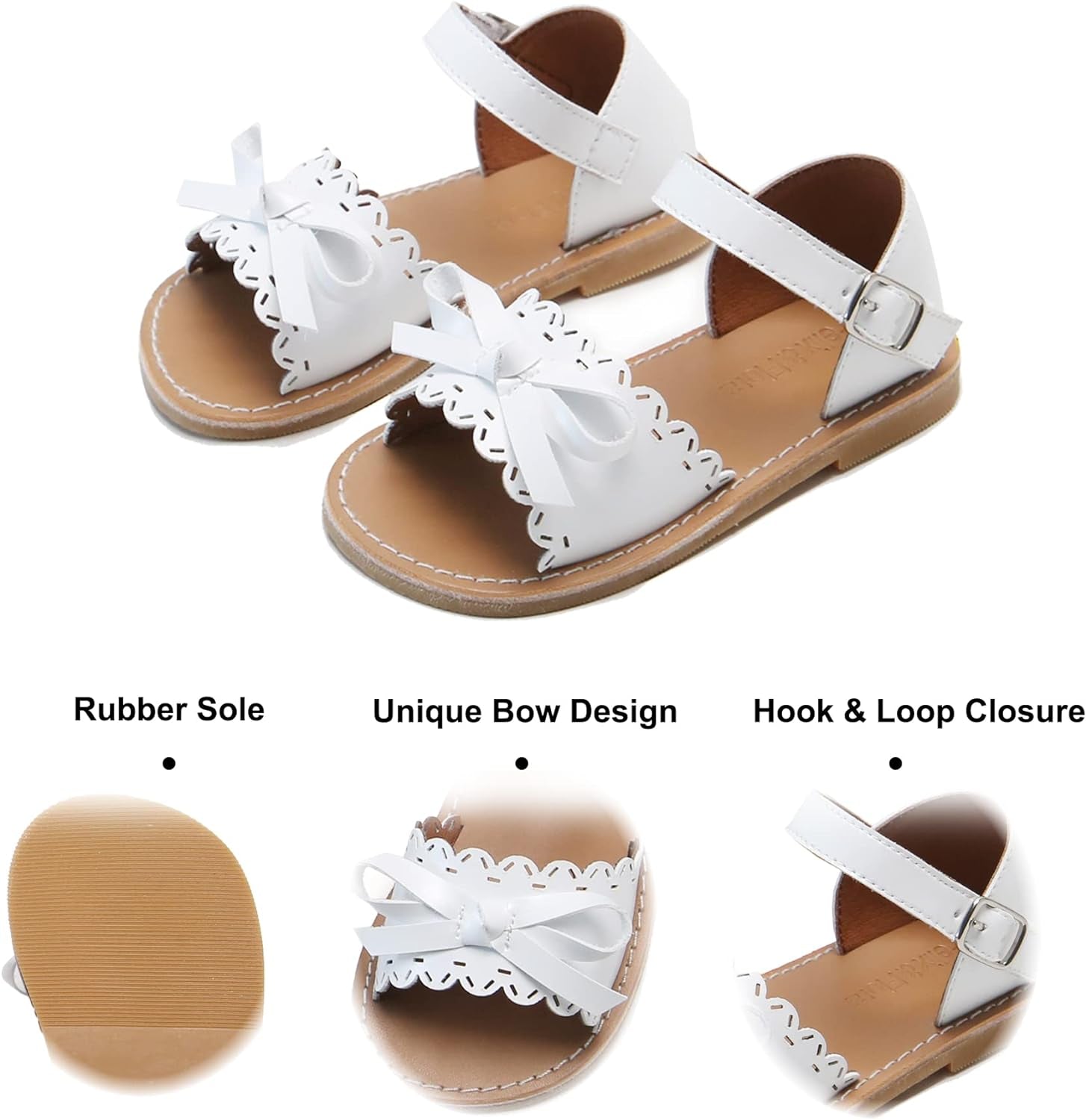 Toddler Girl Sandals - Little Girl Easter Summer Dress Shoes Lightweight Open Toe Beach Holiday