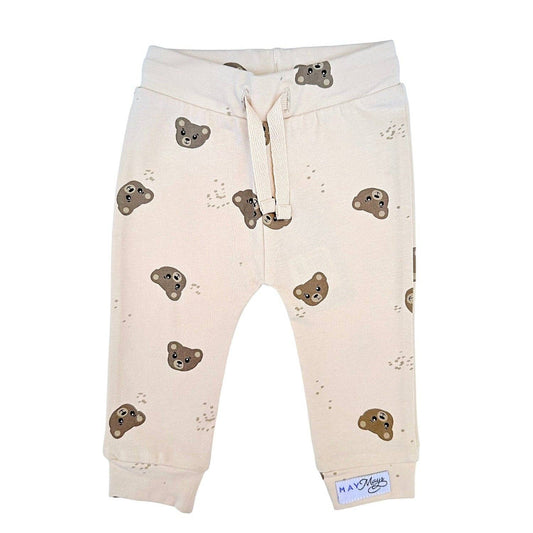 May Mays baby broekje Teddy beertjes beige