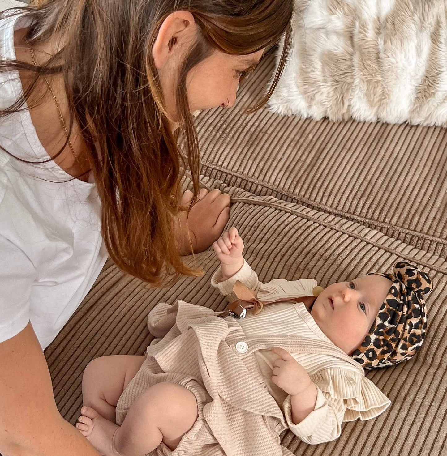 May Mays baby turban mutsje Lilly leopard