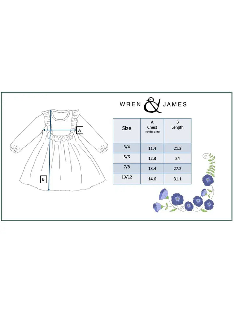 Kids Carmel Faux Suede Long Sleeve Ruffle Fall Dress