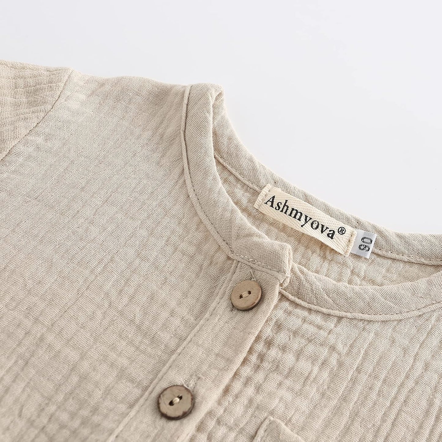 Boys Cotton Linen Shirt Toddler Boys Pocket Button Short Sleeve T Shirt Tees Tops